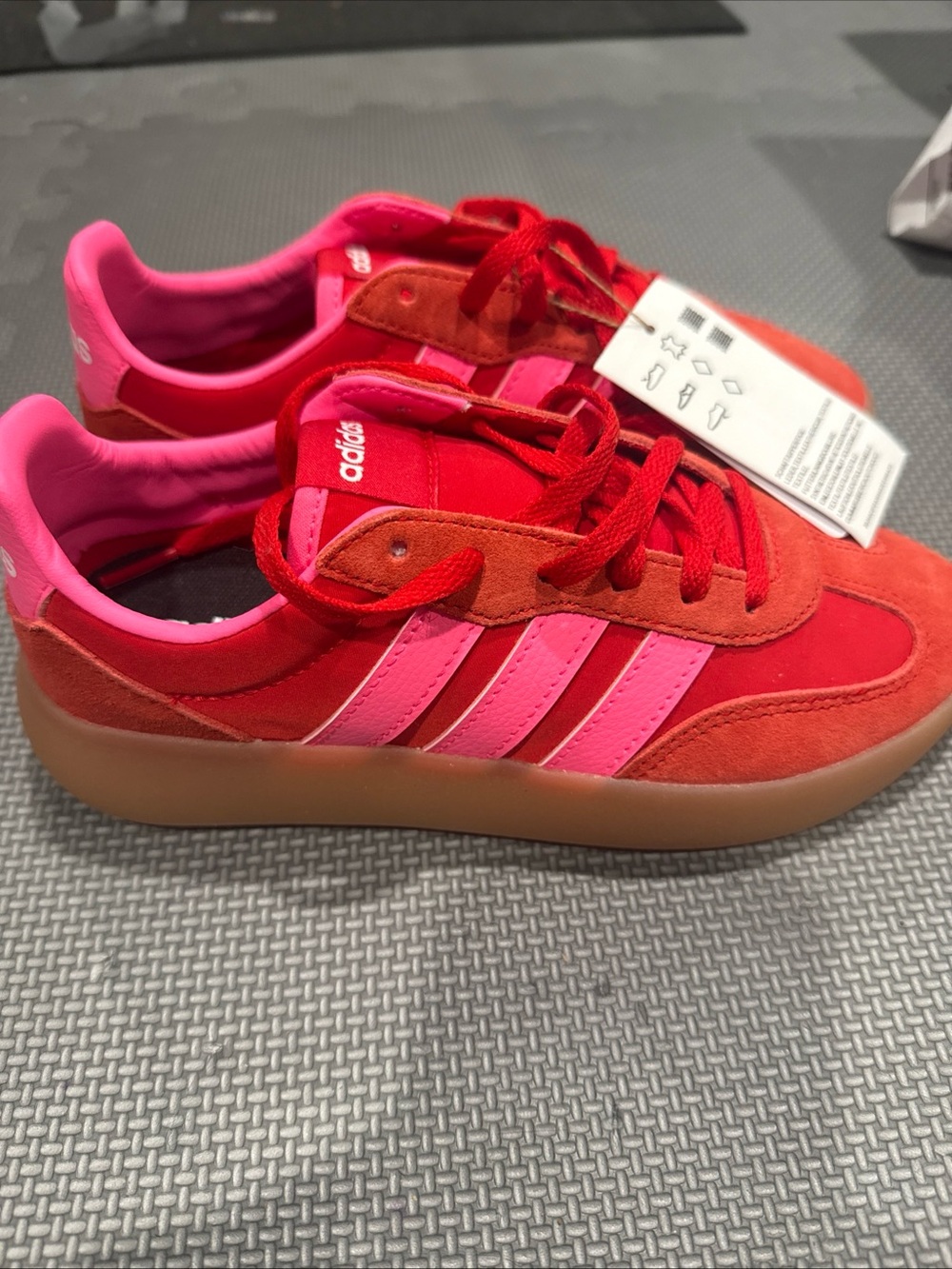 Kids Adidas Red Sneakers sz 3.5